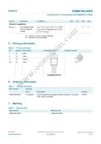 PSMN1R5-40PS Datasheet Page 2