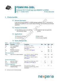 PSMN1R6-30BL Datasheet Cover