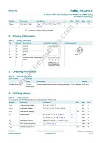 PSMN1R6-40YLC:115 Datasheet Page 2