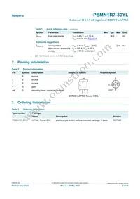 PSMN1R7-30YL Datasheet Page 2