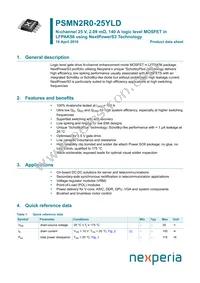 PSMN2R0-25YLDX Datasheet Cover