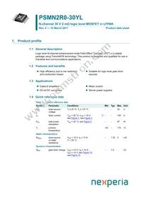 PSMN2R0-30YL Datasheet Cover