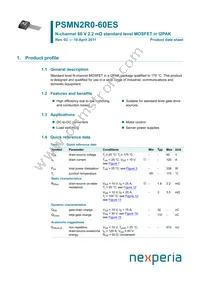 PSMN2R0-60ES Datasheet Cover