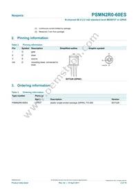 PSMN2R0-60ES Datasheet Page 2