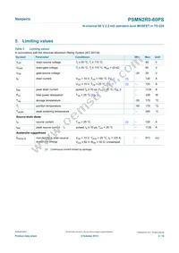 PSMN2R0-60PS Datasheet Page 3