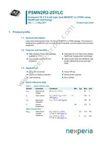 PSMN2R2-25YLC Datasheet Cover