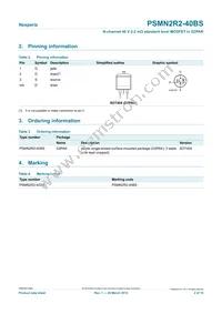PSMN2R2-40BS Datasheet Page 2