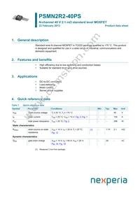 PSMN2R2-40PS Datasheet Cover