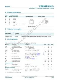 PSMN2R5-30YL Datasheet Page 2