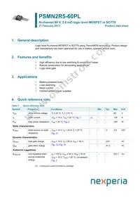 PSMN2R5-60PLQ Datasheet Cover