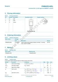 PSMN2R5-60PLQ Datasheet Page 2