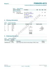PSMN2R6-40YS Datasheet Page 2