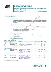 PSMN2R8-25MLC Datasheet Cover