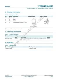 PSMN2R8-40BS Datasheet Page 2