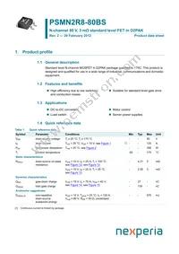 PSMN2R8-80BS Datasheet Cover