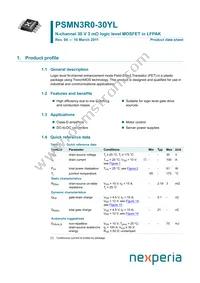 PSMN3R0-30YL Datasheet Cover
