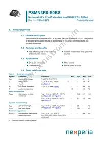 PSMN3R0-60BS Datasheet Cover