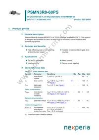 PSMN3R0-60PS Datasheet Cover