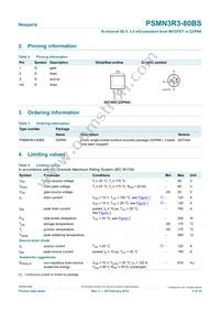 PSMN3R3-80BS Datasheet Page 2