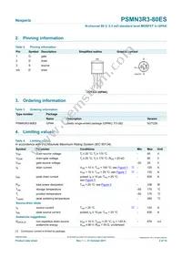 PSMN3R3-80ES Datasheet Page 2