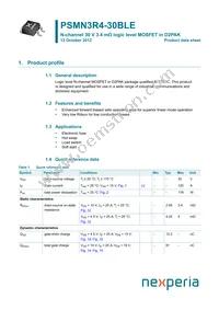 PSMN3R4-30BLE Datasheet Cover