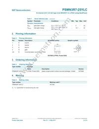 PSMN3R7-25YLC Datasheet Page 2