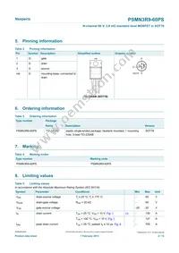 PSMN3R9-60PSQ Datasheet Page 2