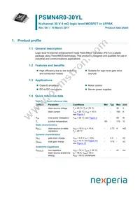 PSMN4R0-30YL Datasheet Cover