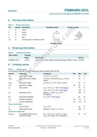 PSMN4R0-30YL Datasheet Page 2