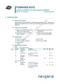 PSMN4R0-40YS Datasheet Cover