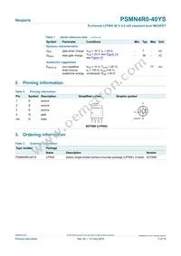 PSMN4R0-40YS Datasheet Page 2