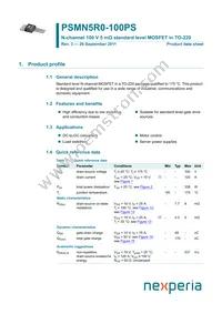 PSMN5R0-100PS Datasheet Cover