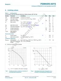 PSMN5R5-60YS Datasheet Page 3