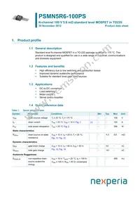 PSMN5R6-100PS Datasheet Cover
