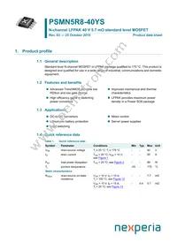 PSMN5R8-40YS Datasheet Cover