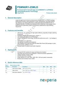PSMN6R1-25MLDX Datasheet Cover