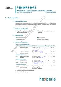 PSMN6R5-80PS Datasheet Cover