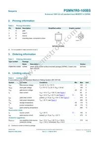PSMN7R0-100BS Datasheet Page 2