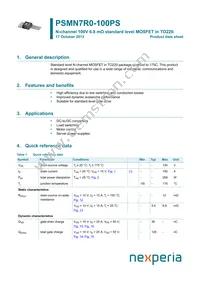PSMN7R0-100PS Datasheet Cover