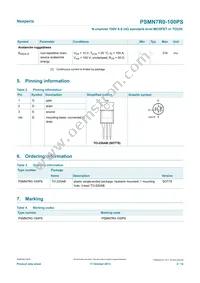 PSMN7R0-100PS Datasheet Page 2