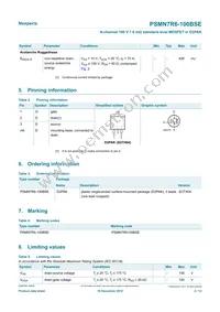 PSMN7R6-100BSEJ Datasheet Page 2