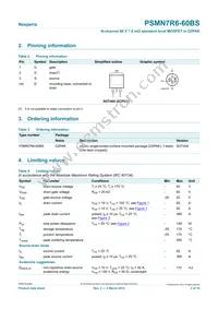 PSMN7R6-60BS Datasheet Page 2