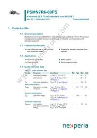 PSMN7R6-60PS Datasheet Cover