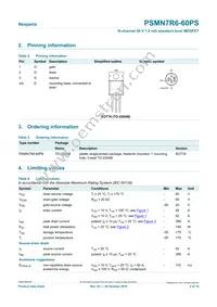PSMN7R6-60PS Datasheet Page 2