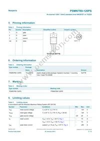 PSMN7R8-120PSQ Datasheet Page 2