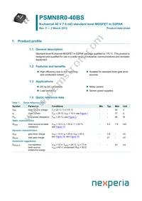 PSMN8R0-40BS Datasheet Cover