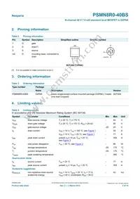 PSMN8R0-40BS Datasheet Page 2