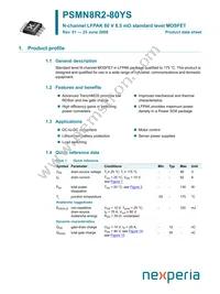 PSMN8R2-80YS Datasheet Cover