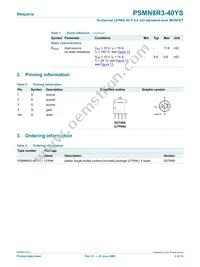 PSMN8R3-40YS Datasheet Page 2