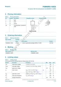 PSMN8R5-100ESQ Datasheet Page 2